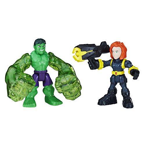 Playskool Heroes Super Hero Adventures 2 Hulk  & Ironman Figures Power Up Squad 