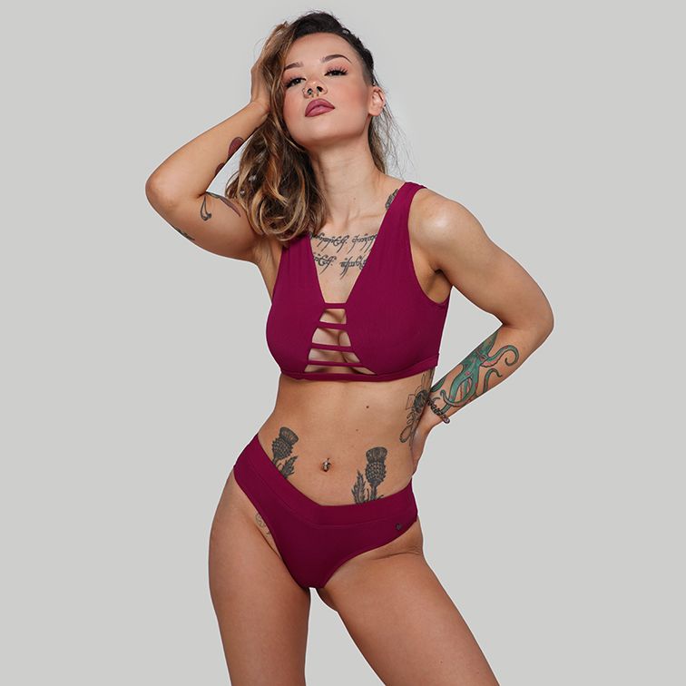 The Hills Bottom Ribbed Plum