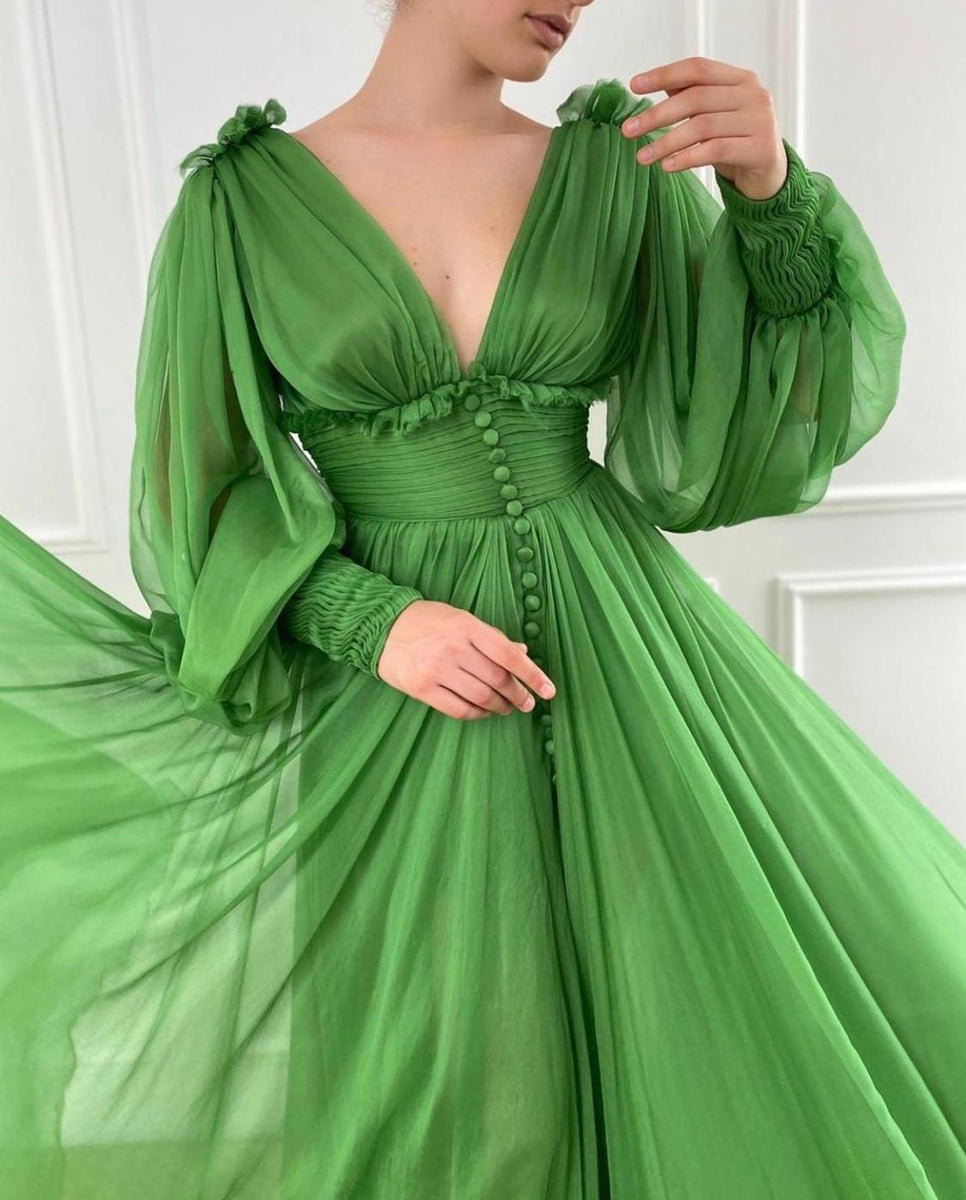 green gown dress