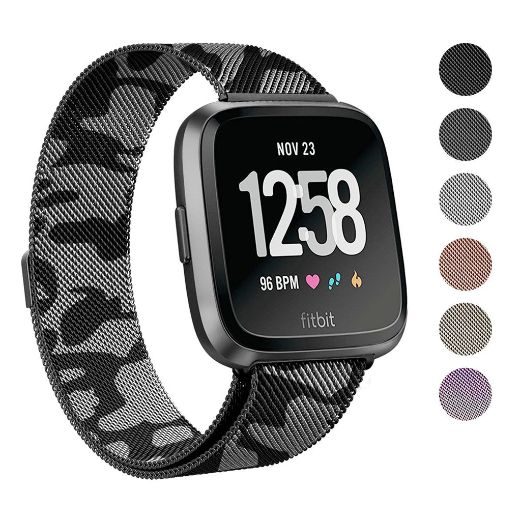 2018 New Fitbit Versa Stainless Steel 