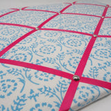 India Turquoise Ribbon Memo Board / Bright Pink Ribbon