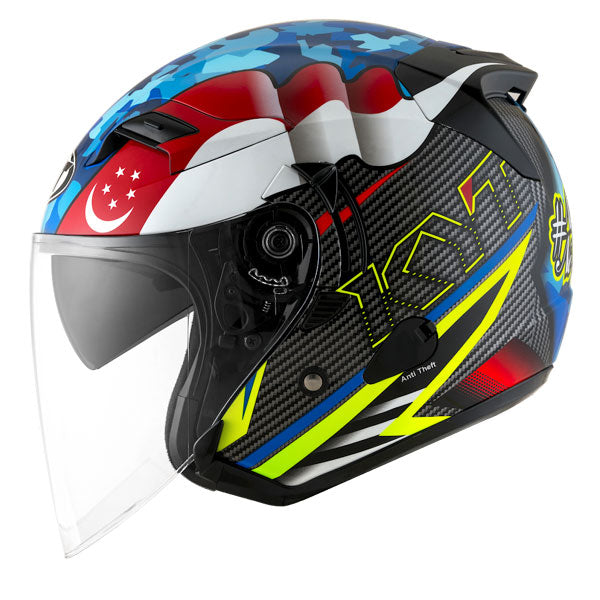 kyt open face helmet