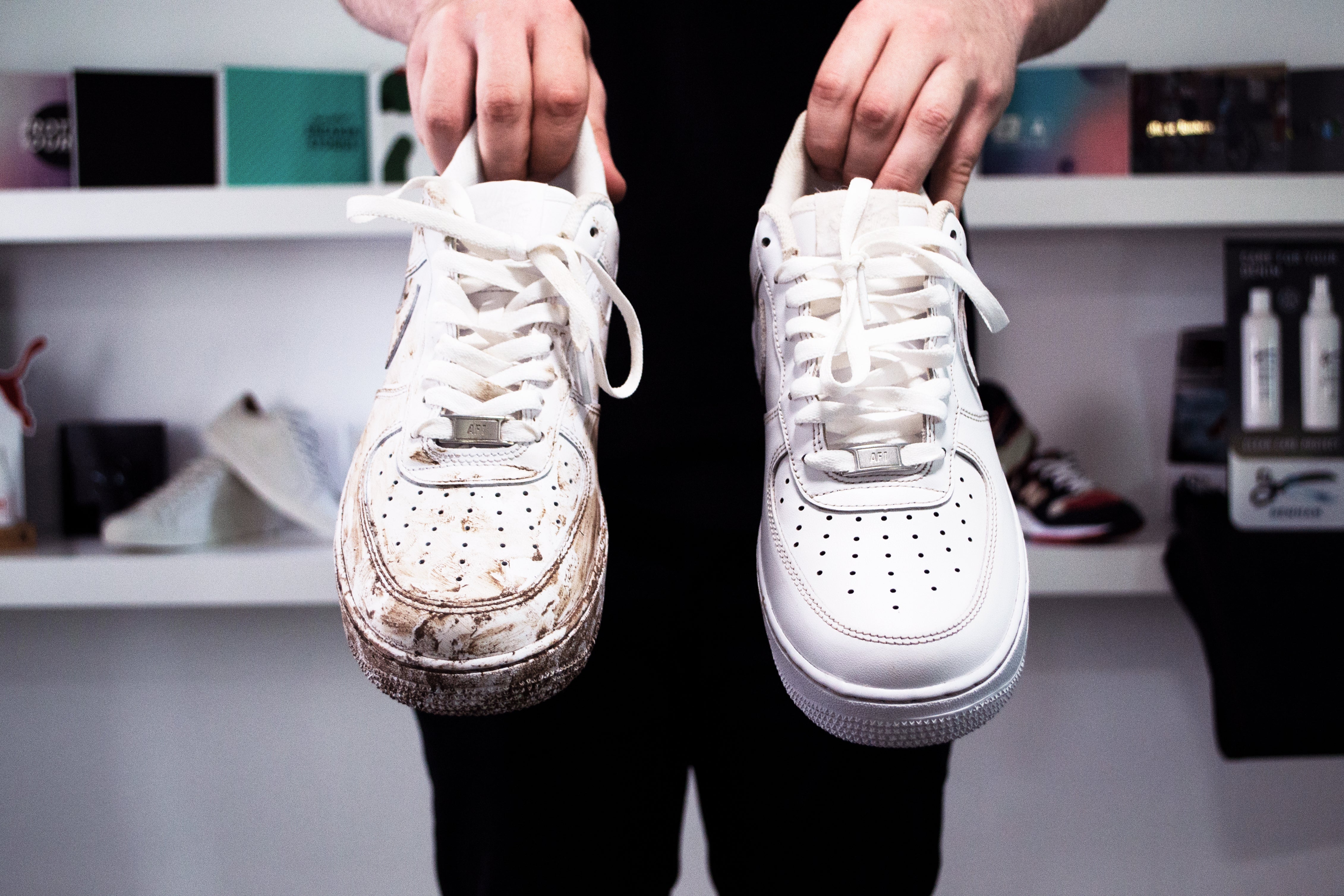 what to use to clean white air forces