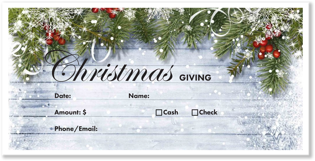 Tithing Envelopes for Church Christmas Themed Great Quality