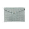 Chequered Fabric A4 Documents Folder Pouch - Green