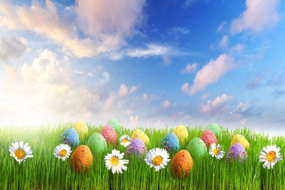 easter egg grass background