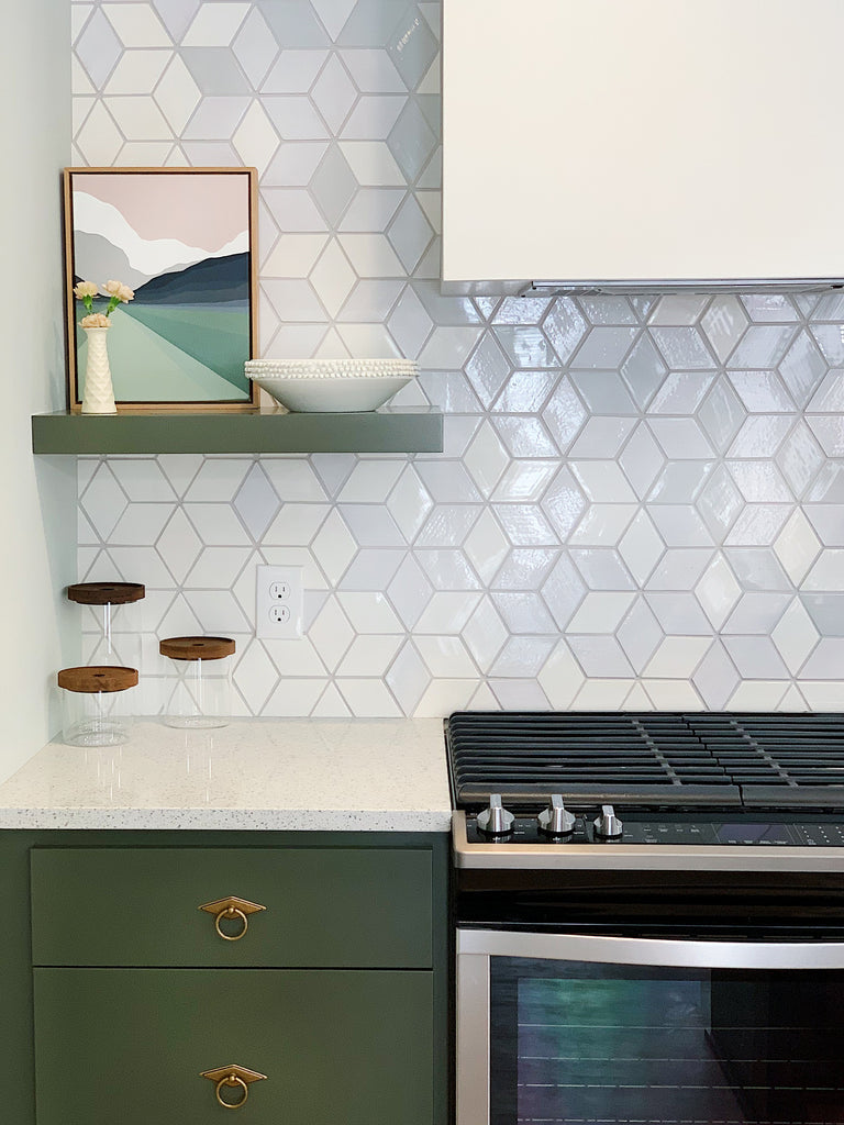 white grey ombre tile hgtv kitchen