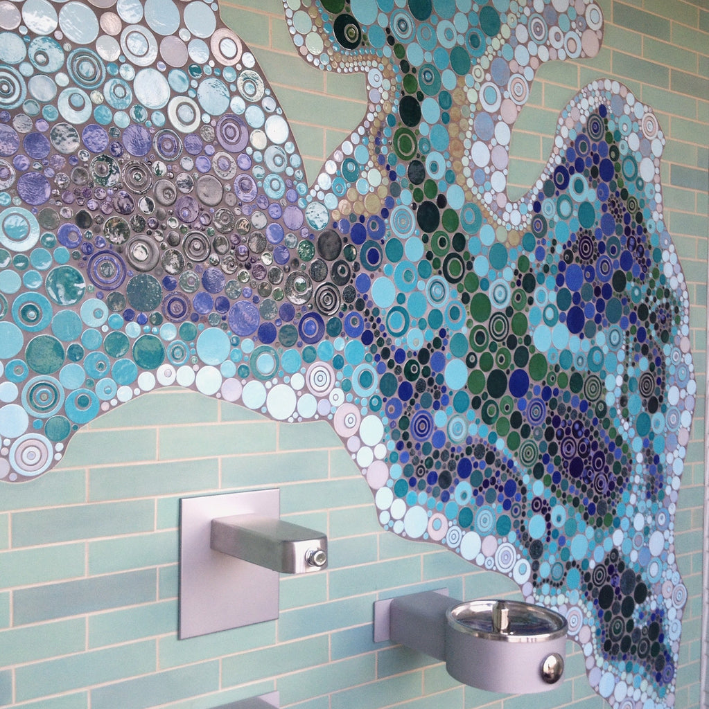 Custom Bubble Tile Mosaic