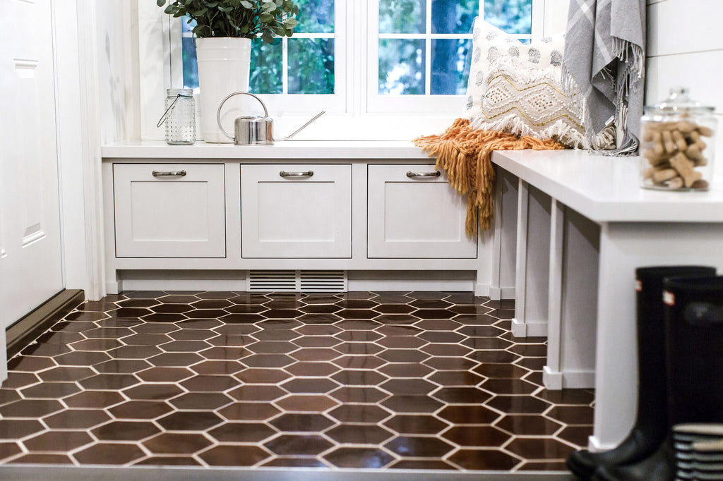 entryway floor tile hexagon