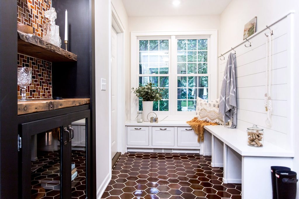 entryway floor tile hexagon