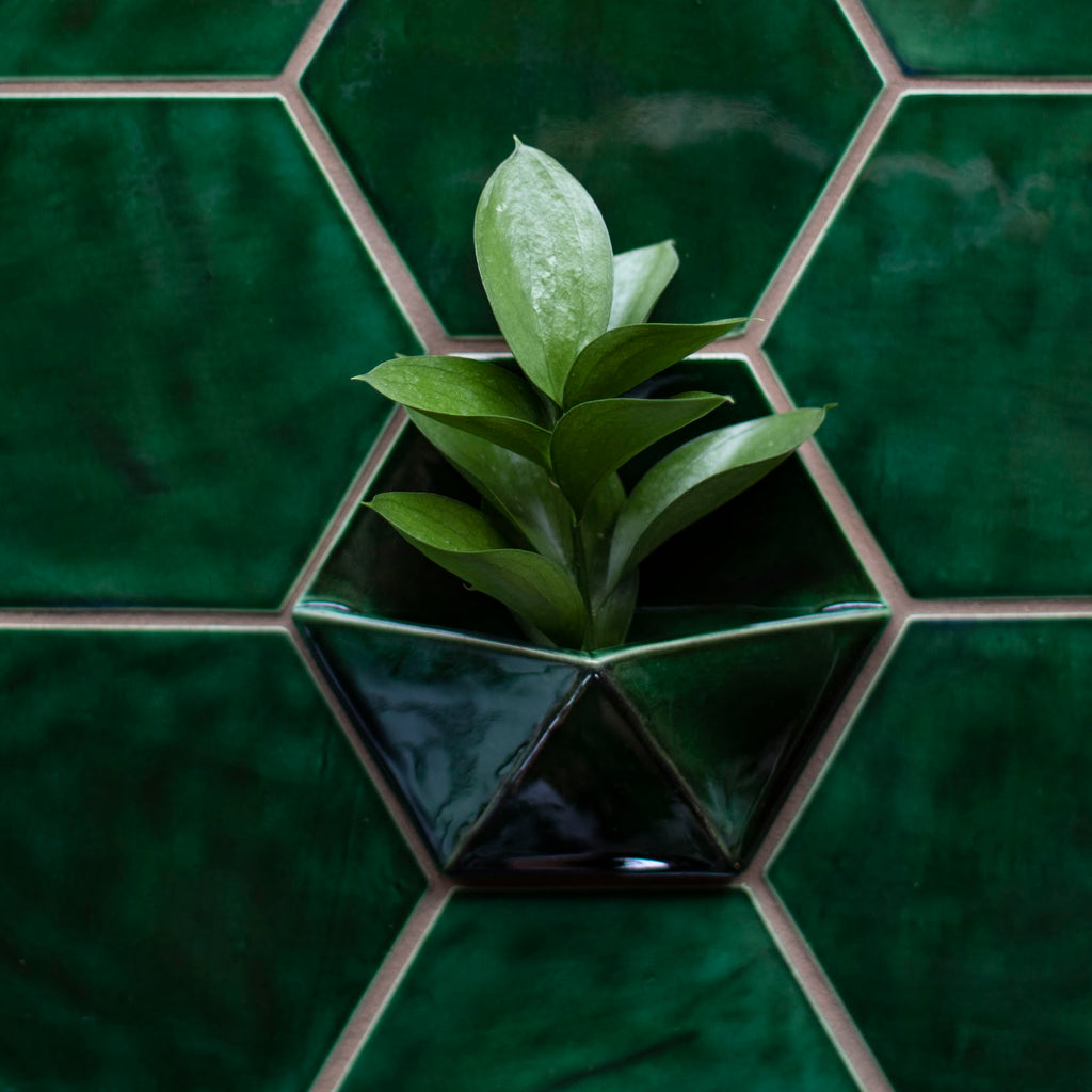 Large Hexagon Custom Tiled Planter