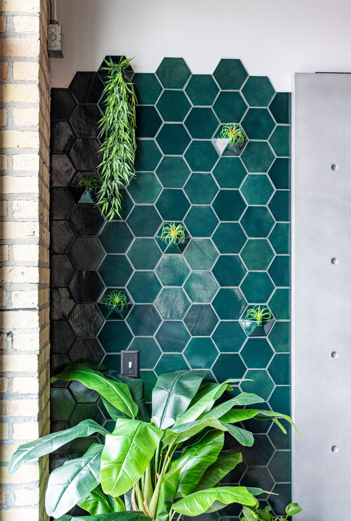 custom tile plant wall