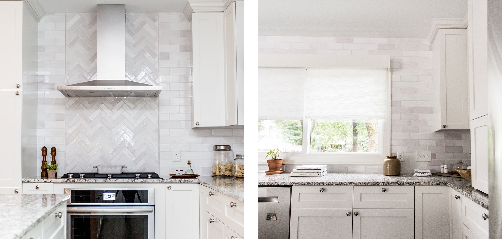 White Subway Tile Kitchen Backsplash