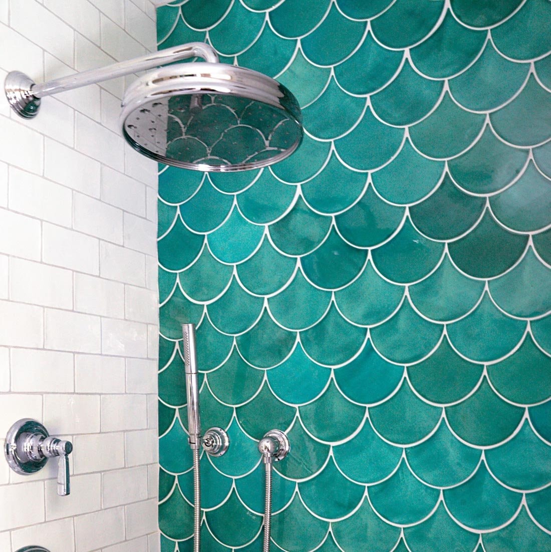 Large Moroccan Fish Scale Shower