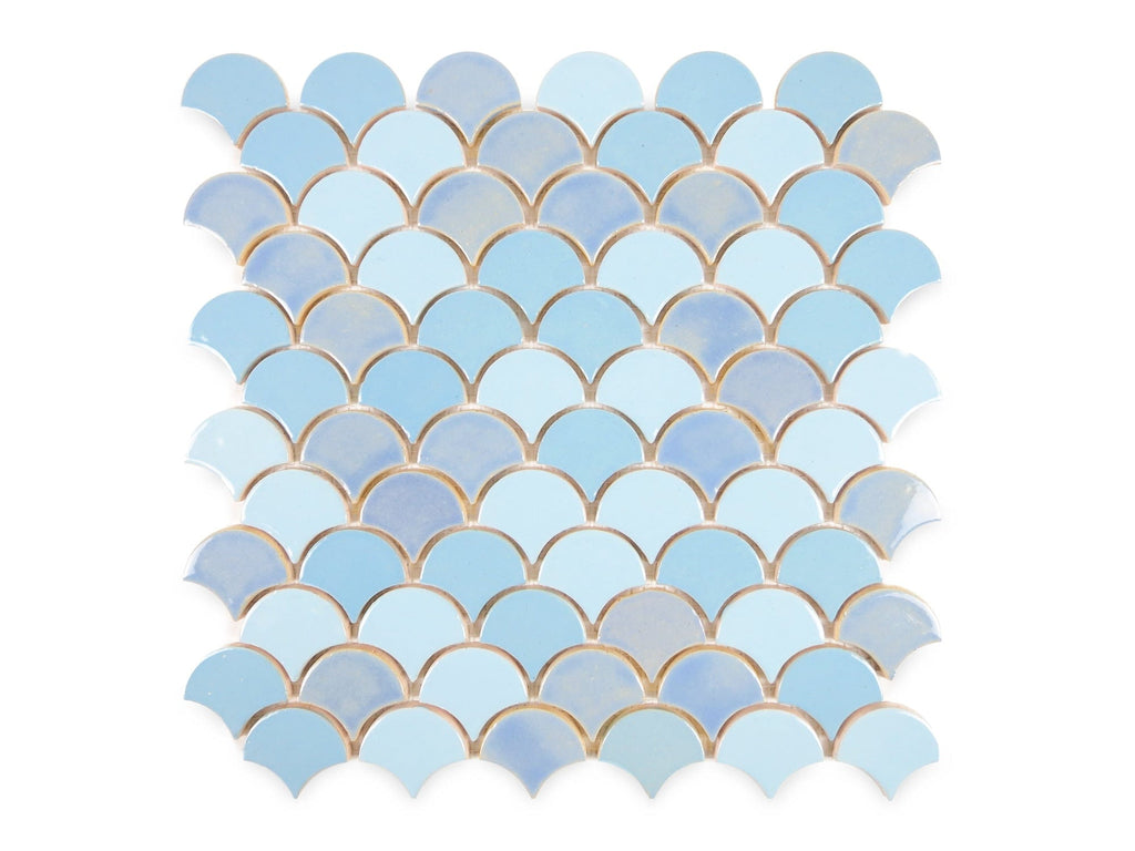 fish scale scales tiles moroccan ceramic