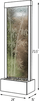 GF62B 6 foot Gardenfall Dark Copper Bamboo Glass diagram