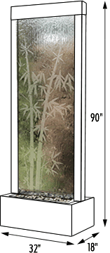GF83B 8 foot Gardenfall Dark Copper Bamboo Glass Diagram