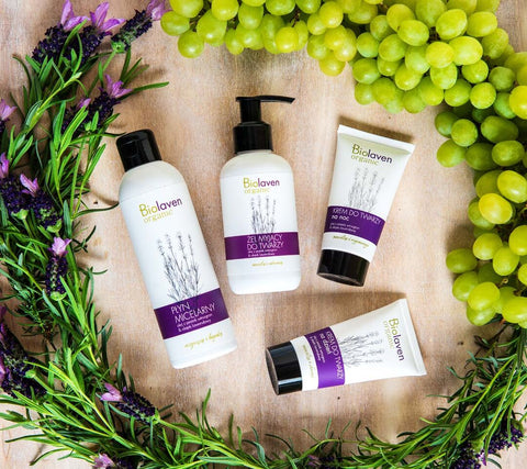 biolaven organic skincare with lavender and grapes