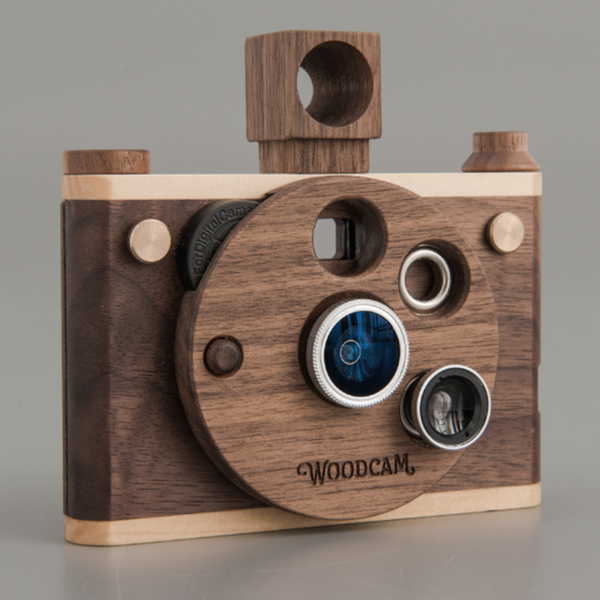 wooden kids camera