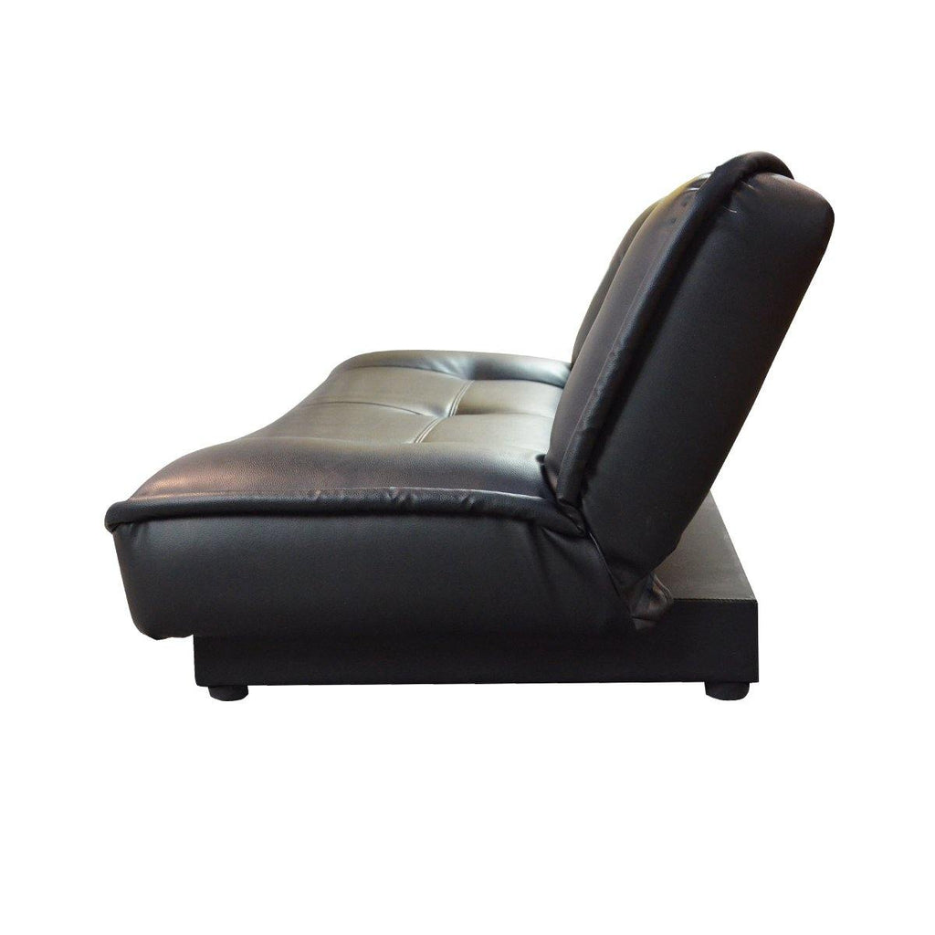 black leather chair bed