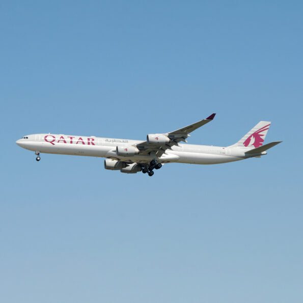 Qatar A340 Flying in the Sky