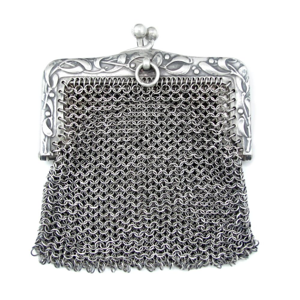 silver chain purse