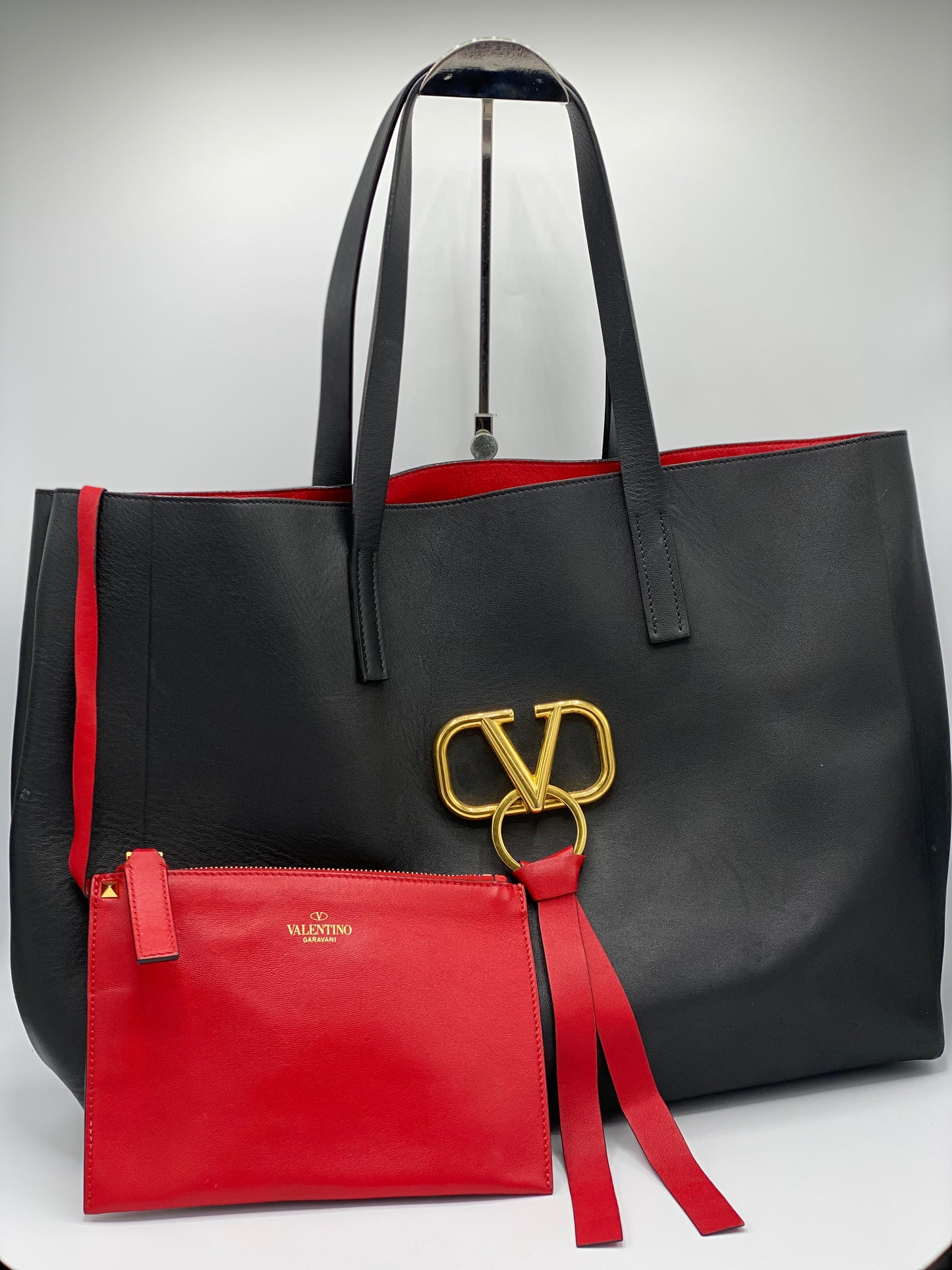Cartera Valentino V Ring Shopper Tote