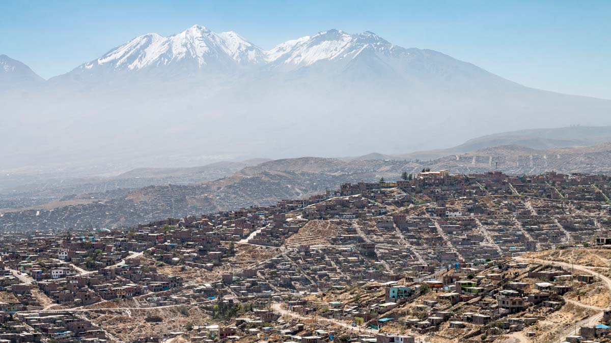 Community near Arequipa where artisan workshop leader Herma lives