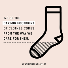 Clothing's carbon footprint is also in the way it's cared for.