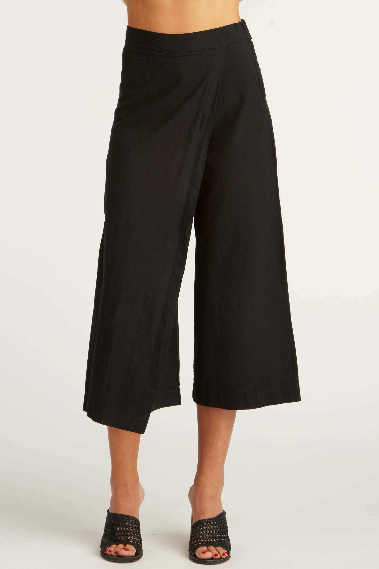 Womens Crossover Drape Pant - Woven in Organic Cotton