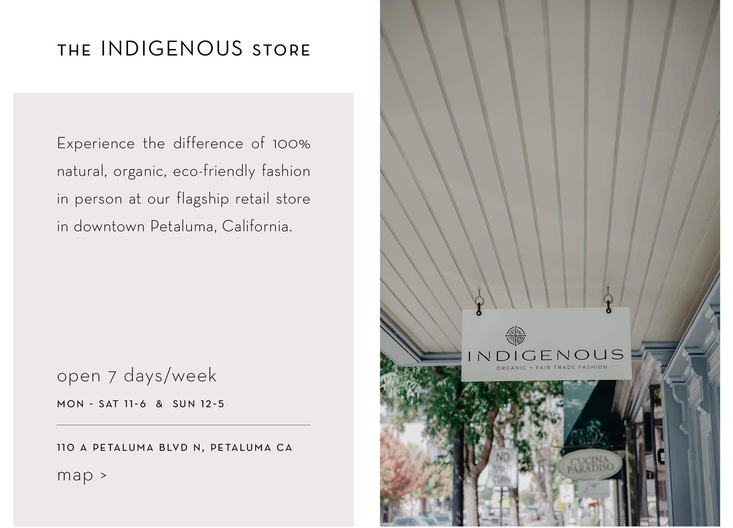 Shop ethical fashion clothing from Indigenous in Petaluma California 