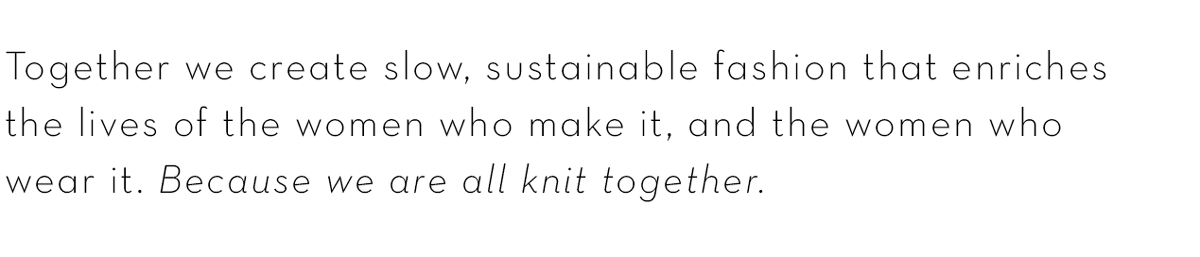 We are all knit together | Sustainable fashion design