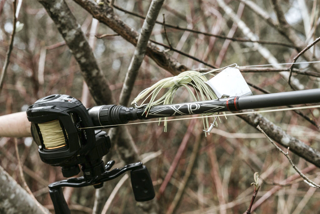 braided line on a bass rod