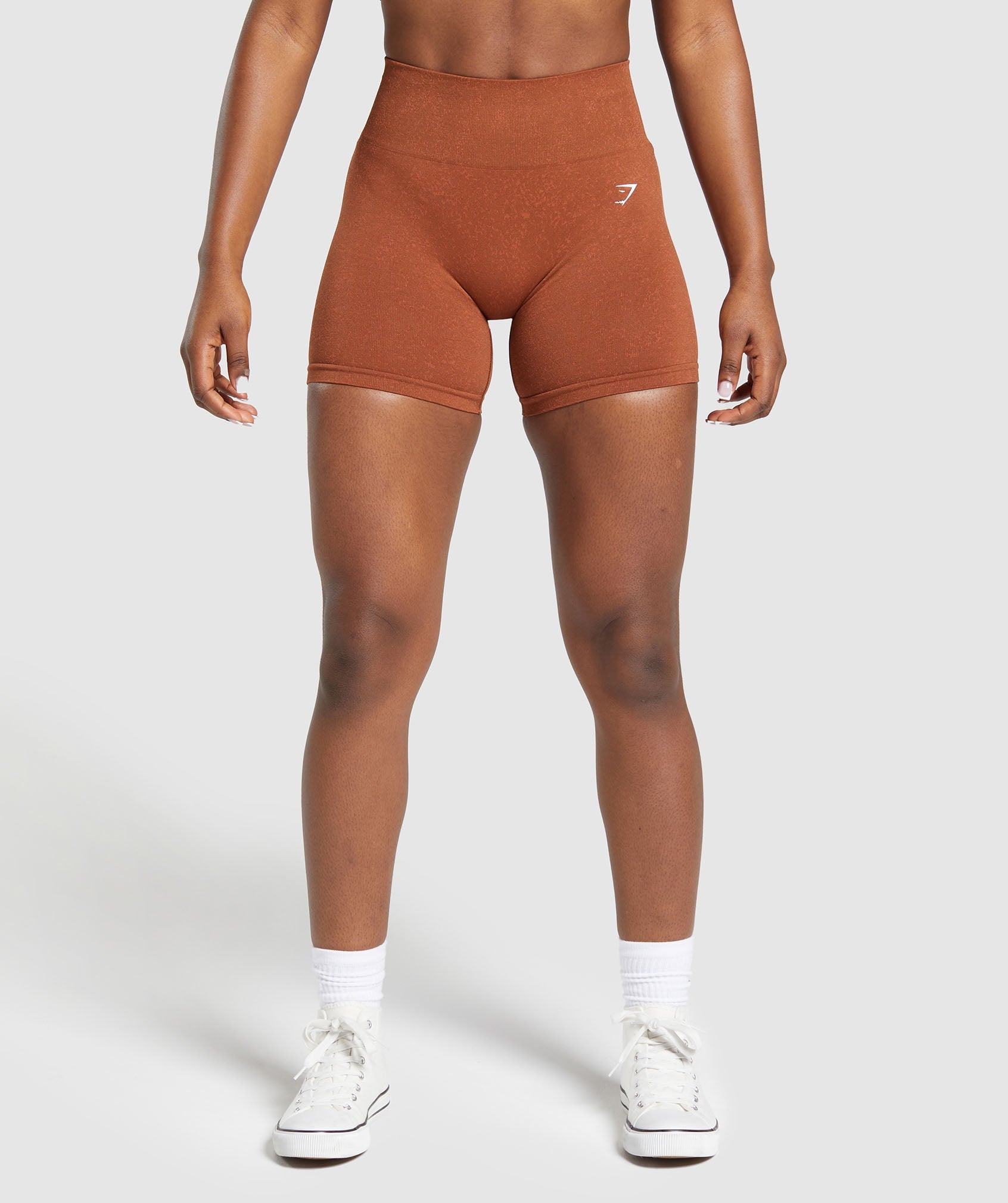 Gymshark Adapt Fleck Seamless Shorts - Copper Brown/Terracotta Orange