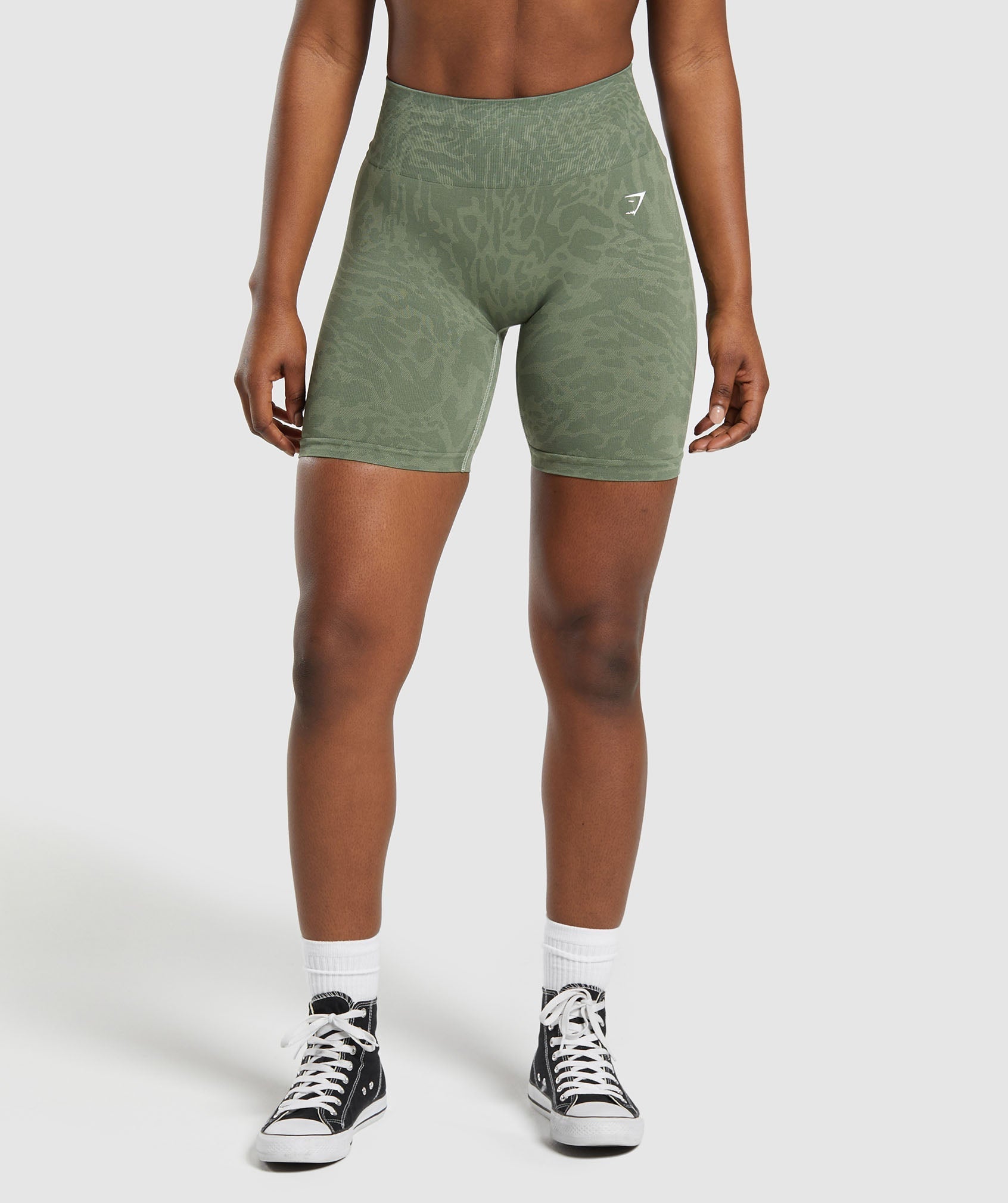 Gymshark Adapt Safari Tight Shorts - Force Green/Faded Green