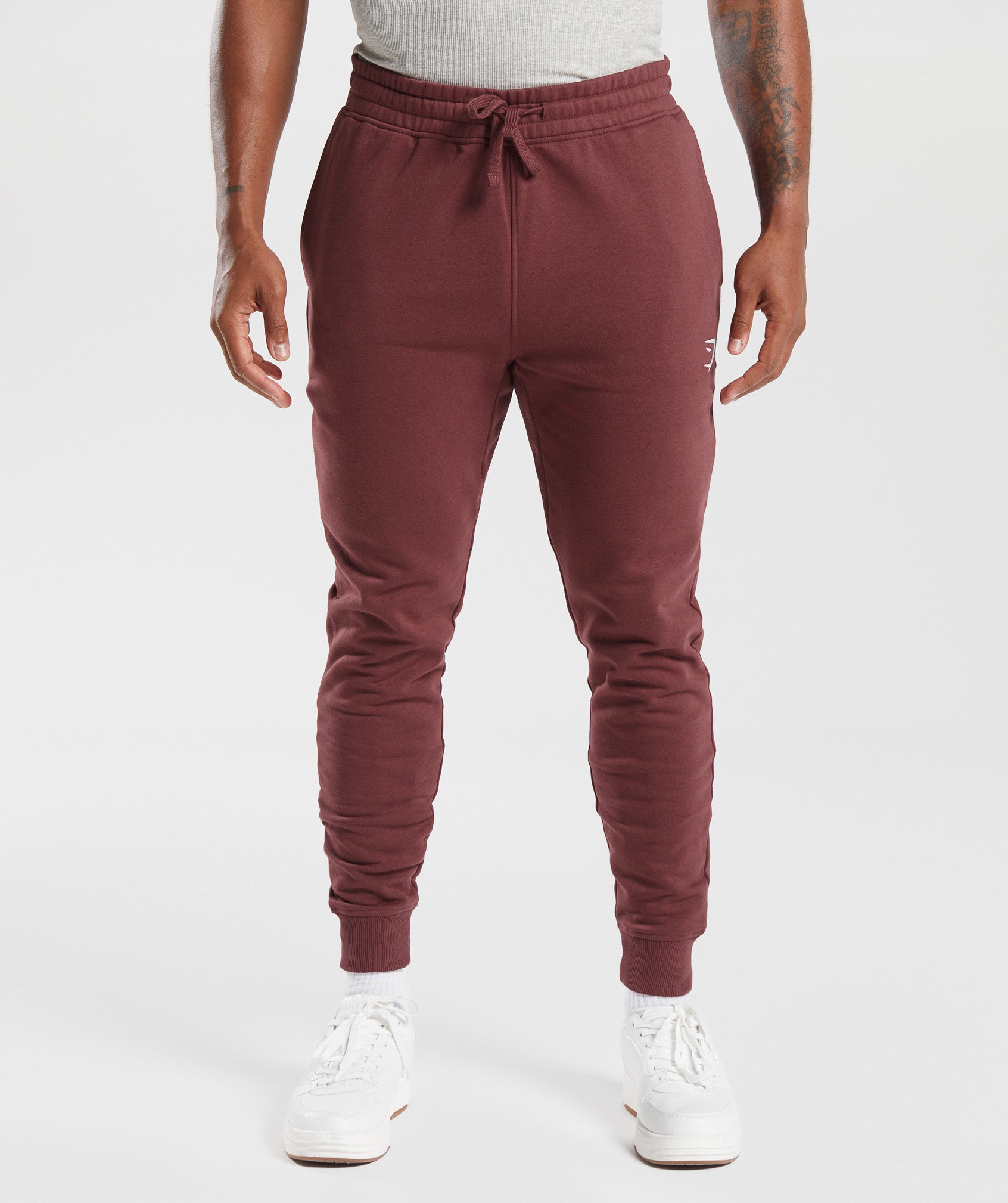 Gymshark Crest Joggers - Washed Burgundy