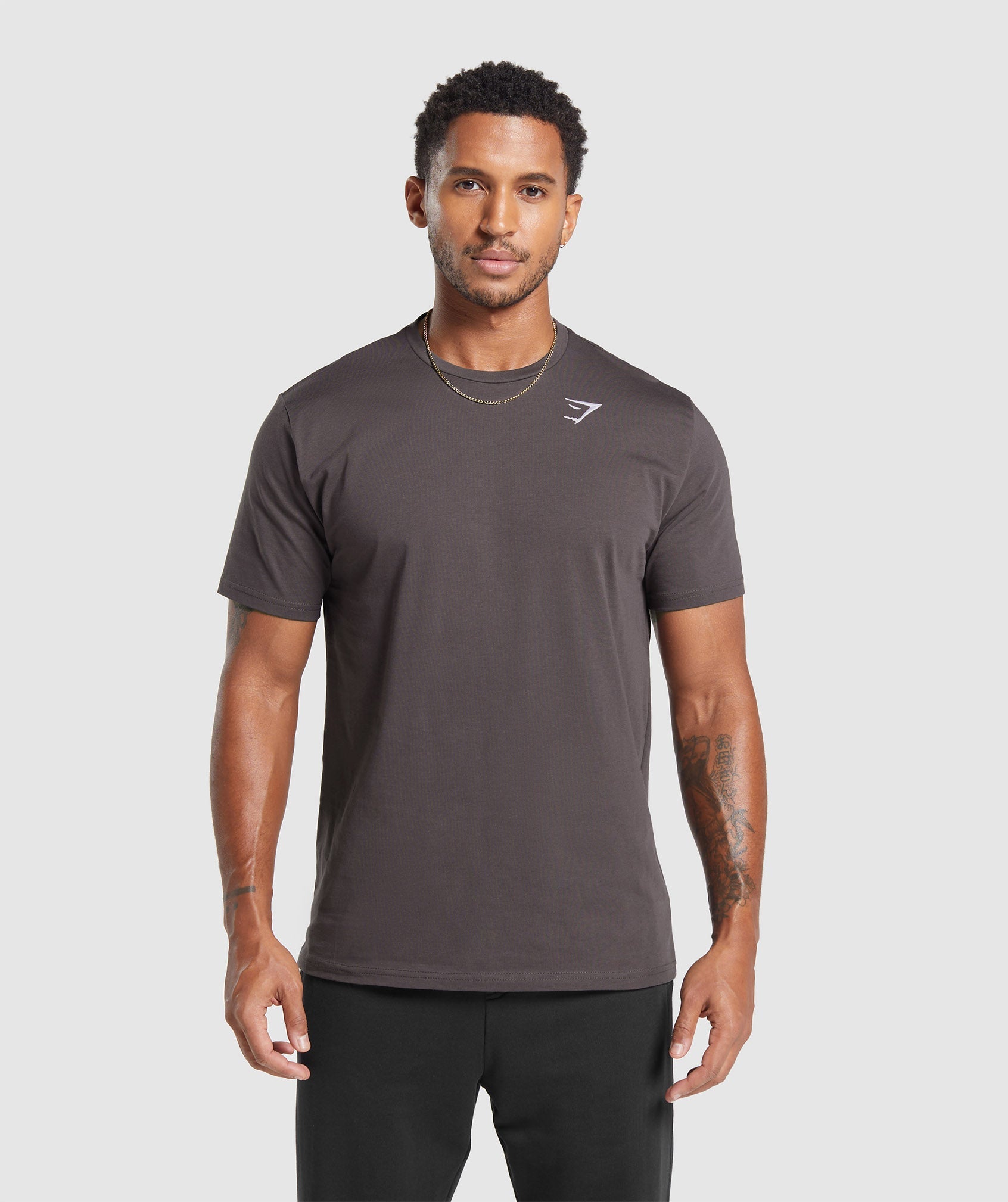 Gymshark Crest T-Shirt - Greyed Purple