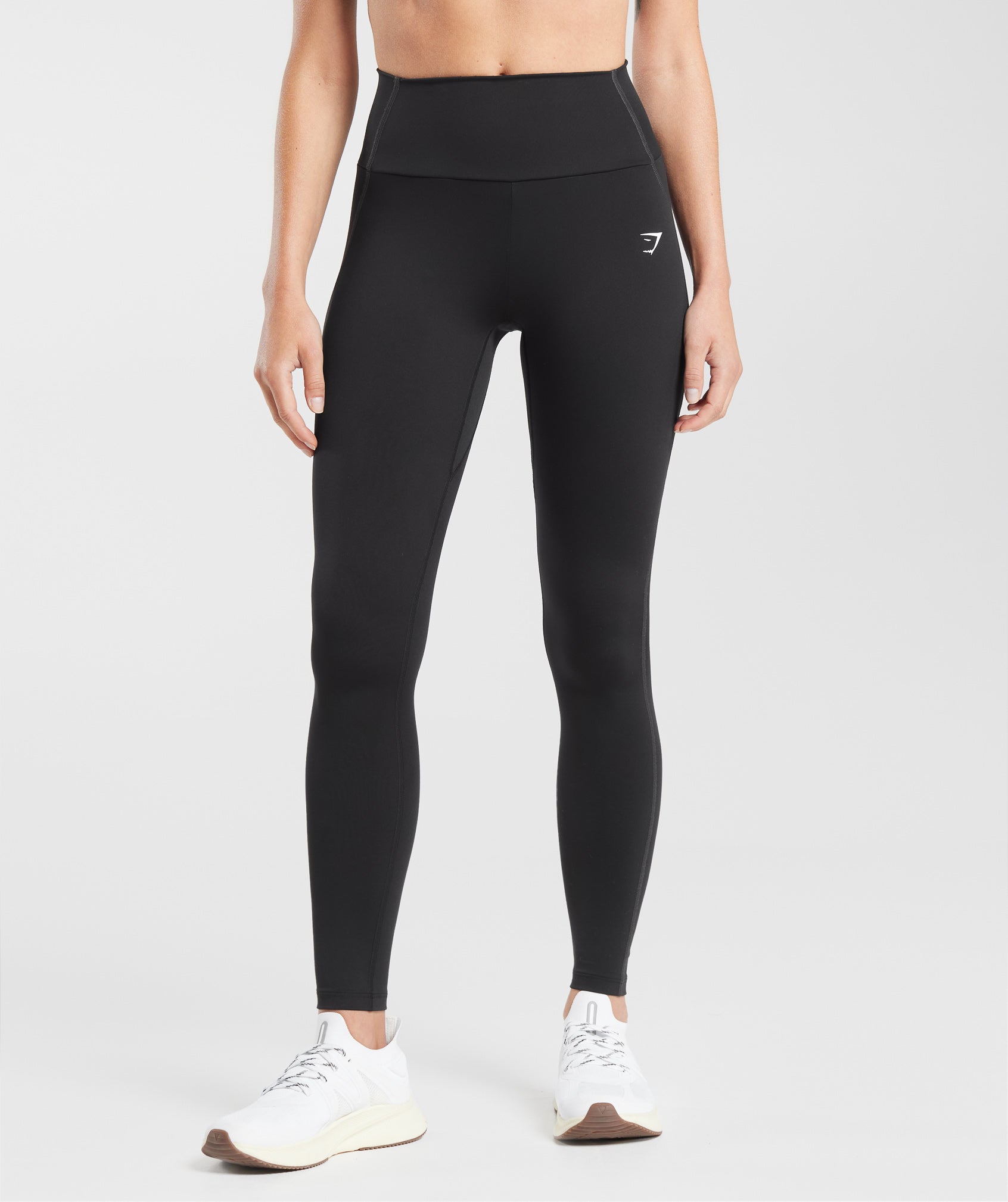 GYMSHARK Fit Mid Rise Leggings, Black/White, Small : : Fashion