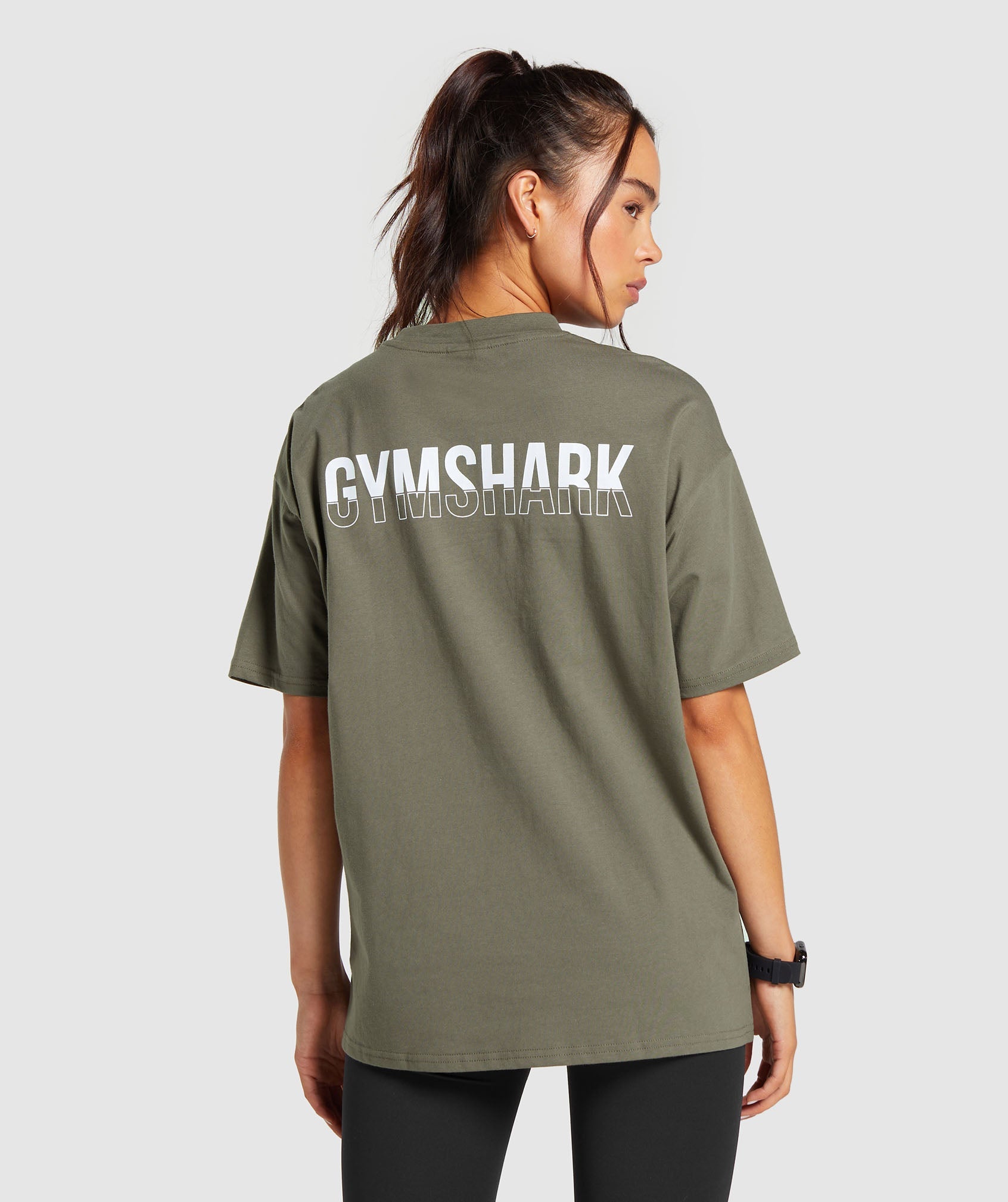 Gymshark Fraction Oversized T-Shirt - Camo Brown