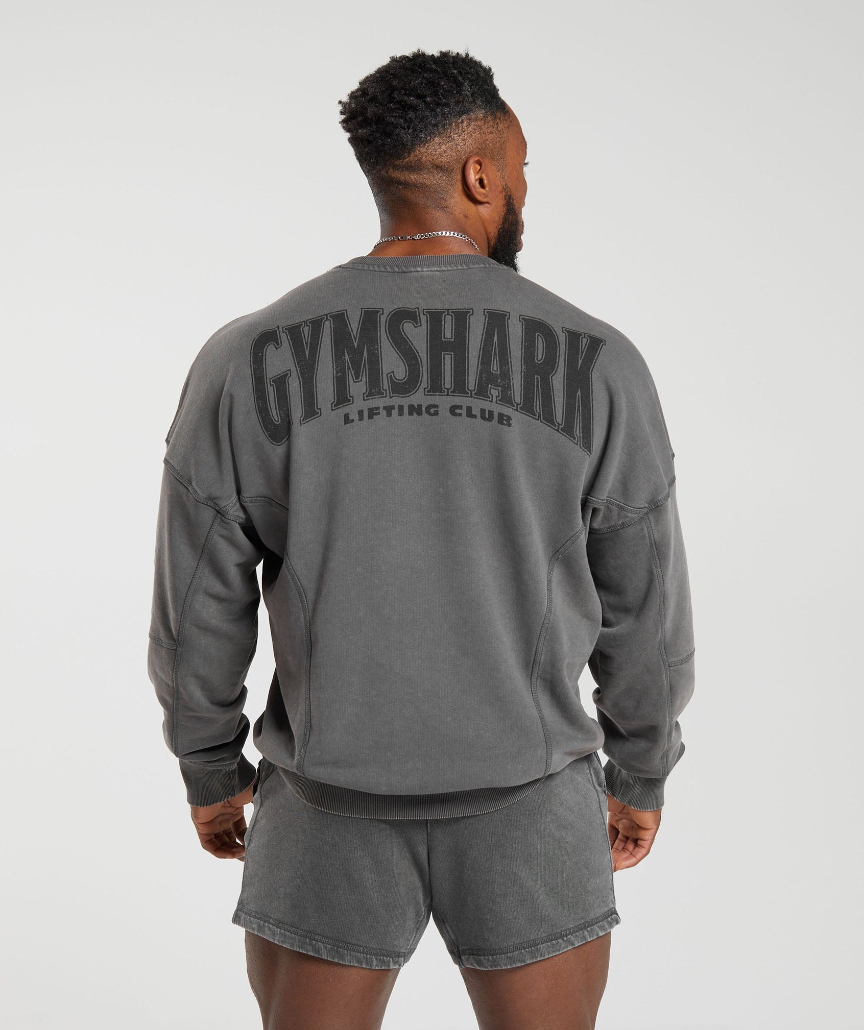 Gymshark Heritage Washed Crew - Onyx Grey