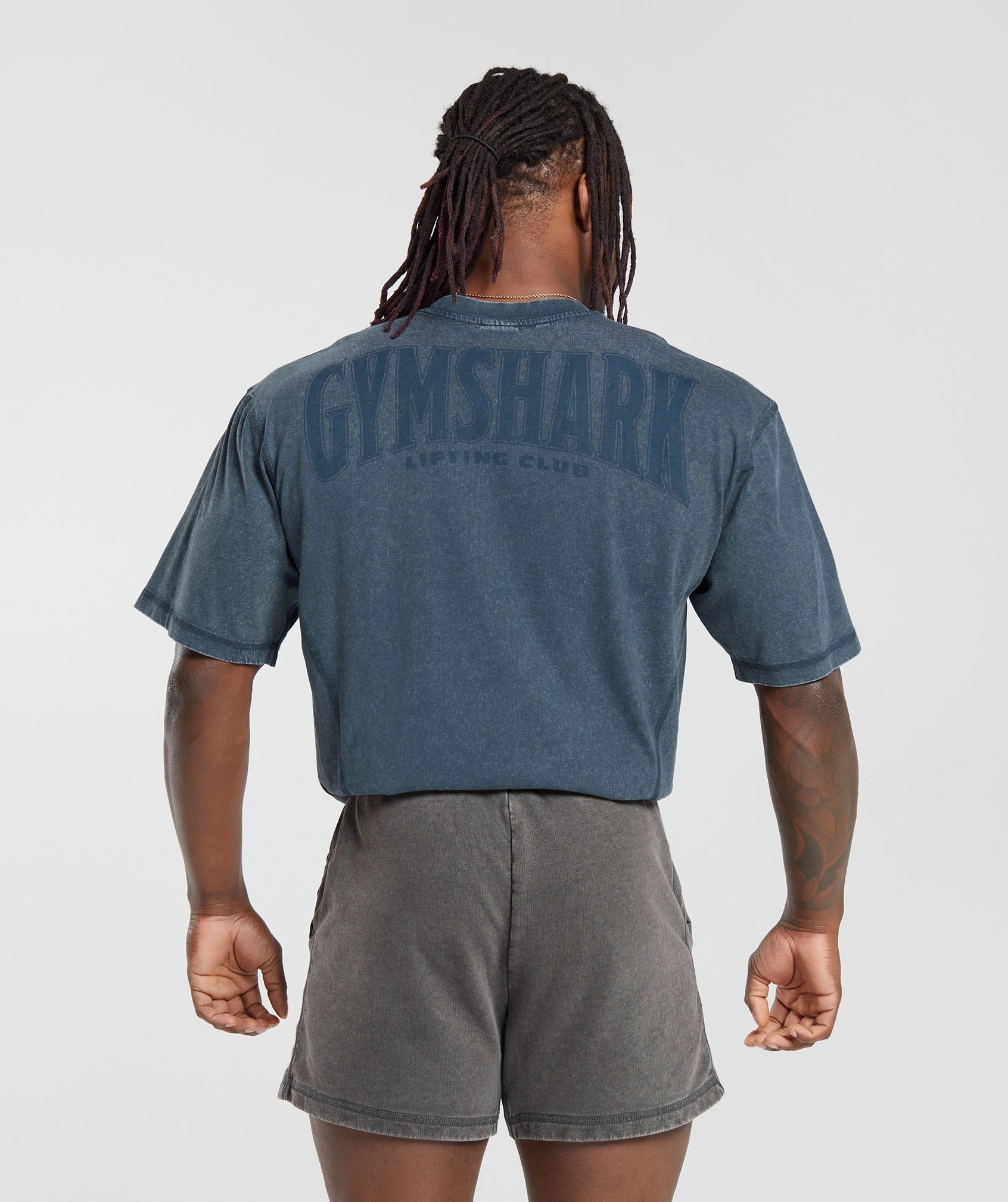 Gymshark Washed Seamless T-Shirt - Blue