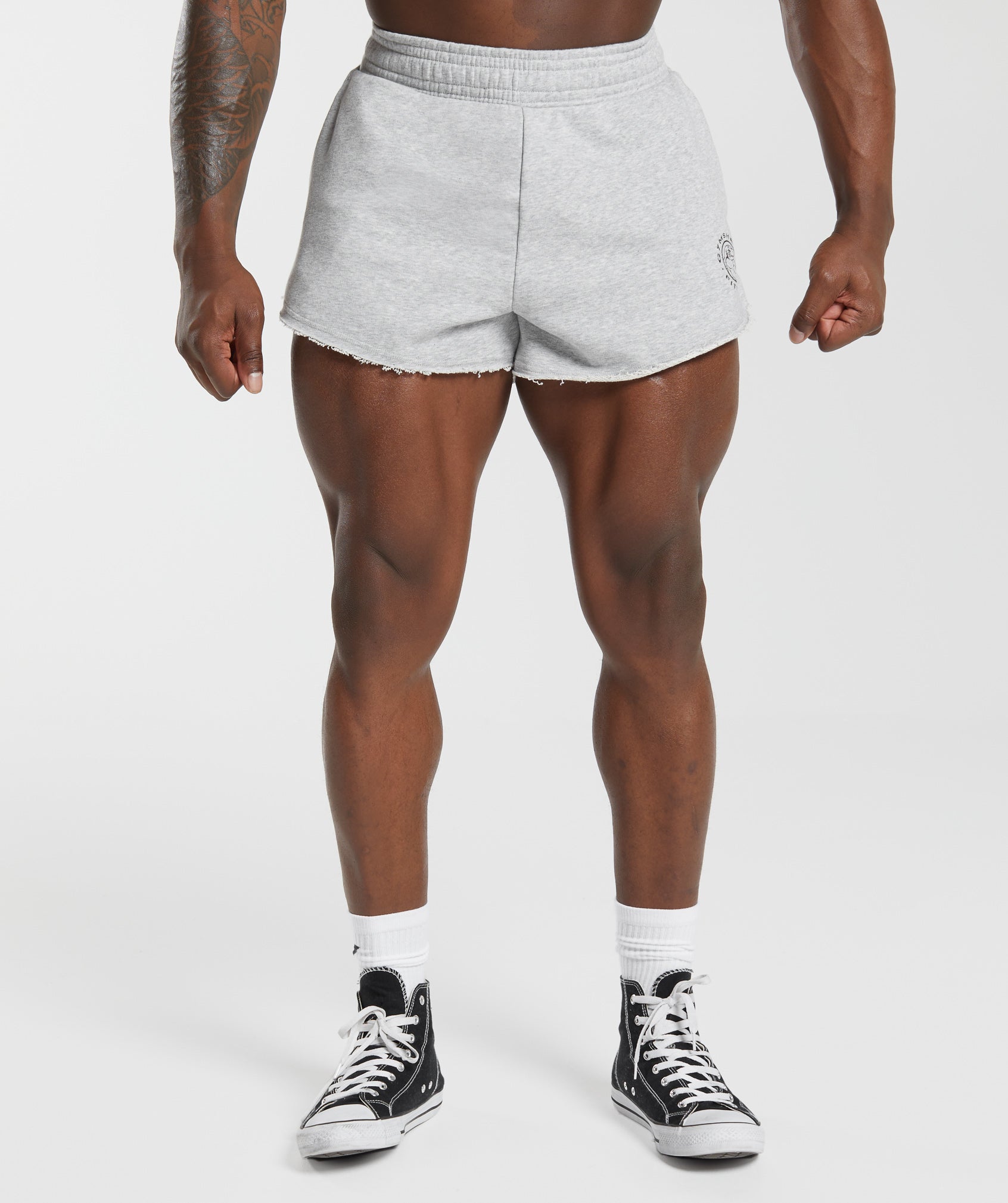 Gymshark Legacy 4 Shorts - Light Grey Marl