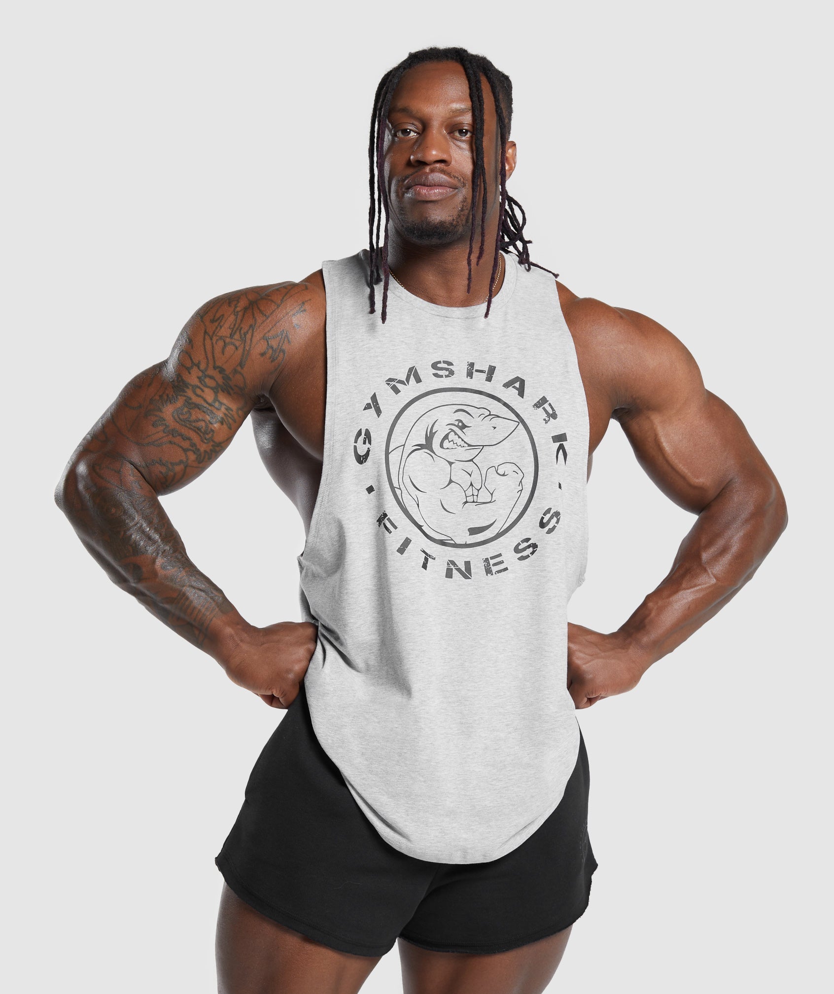 Gymshark Bold Drop Arm Tank - Silhouette Grey