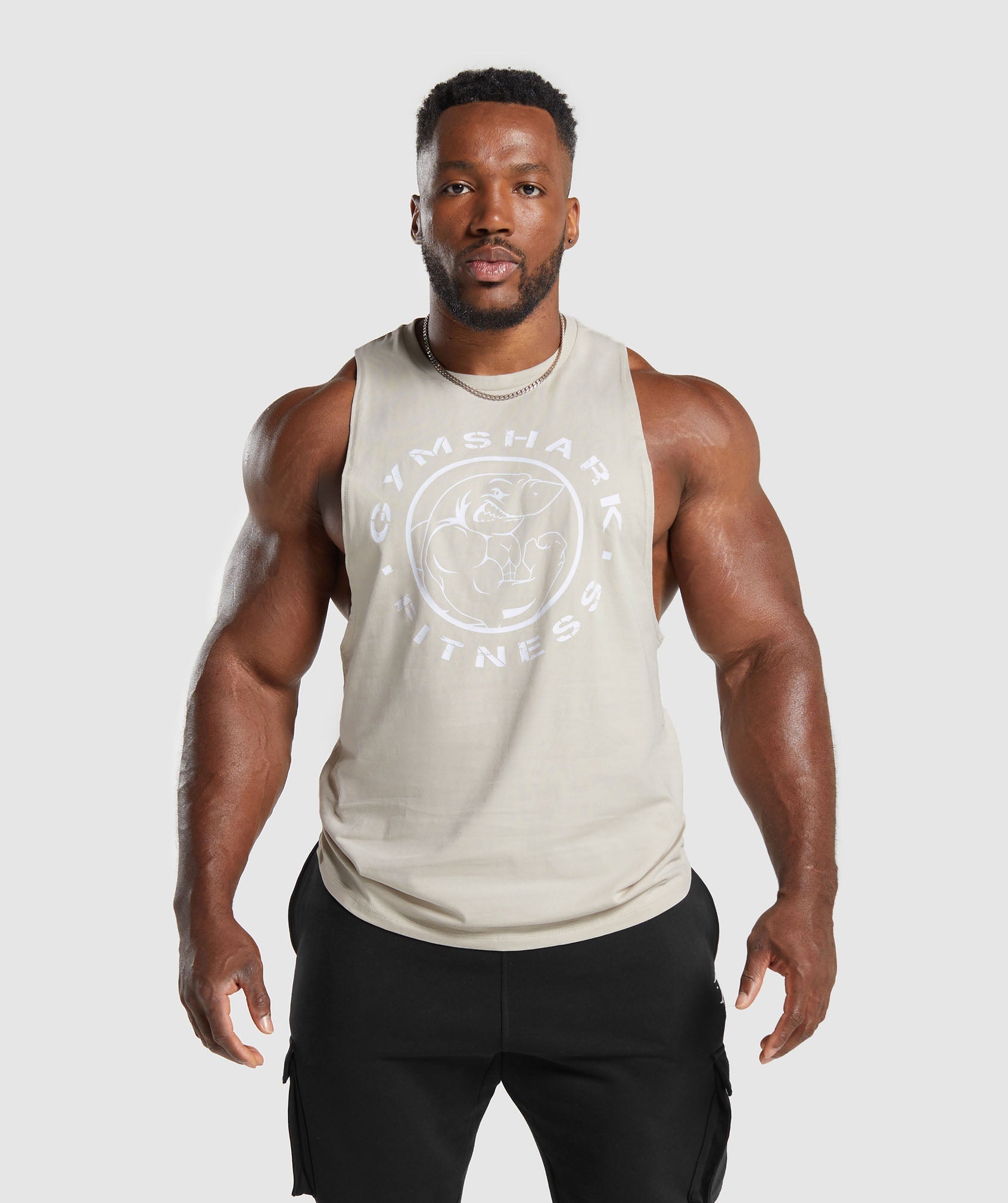 Gymshark Legacy Drop Arm Tank - Pebble Grey