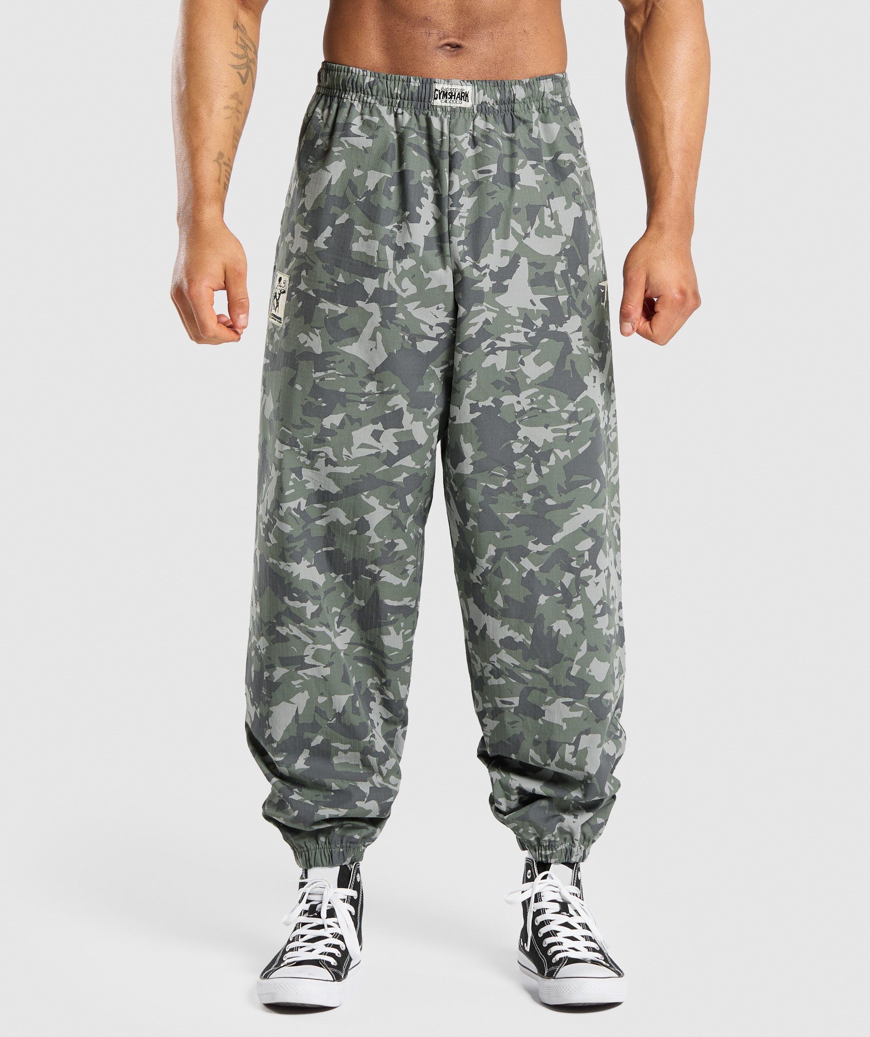 Gymshark Printed Pumper Pants - Unit Green | Gymshark