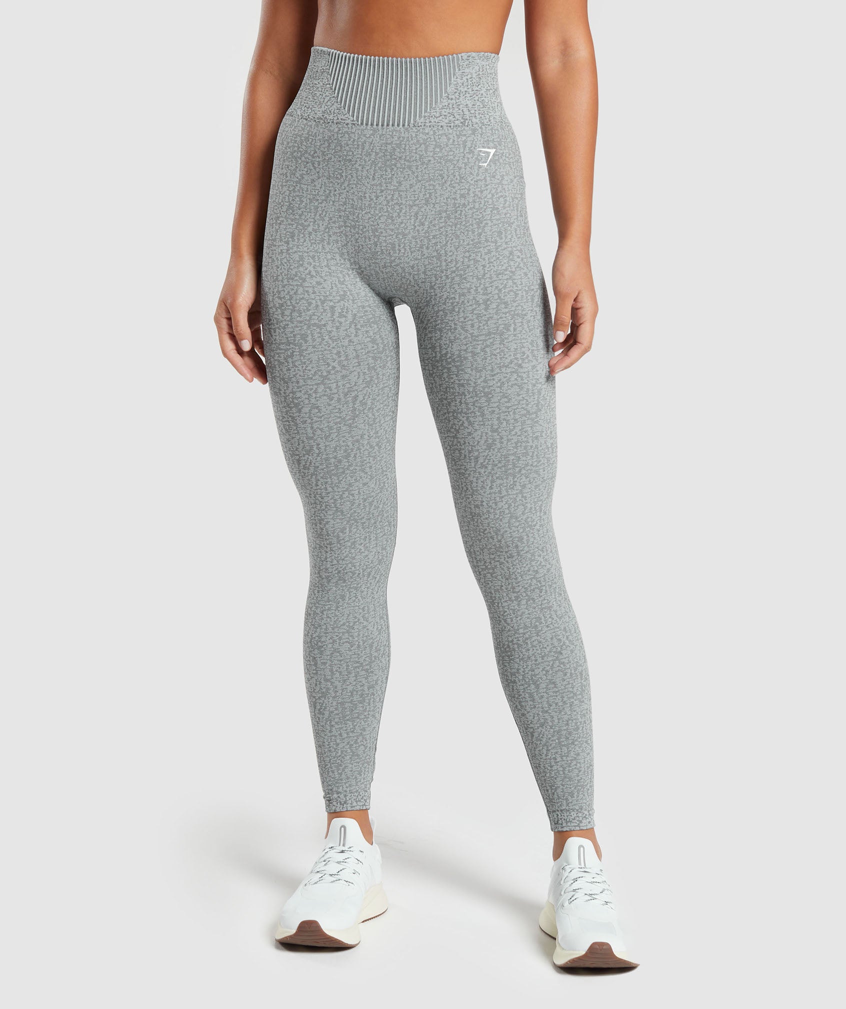 Gymshark Marl Seamless Leggings - Light Grey Marl/Dark Grey Marl