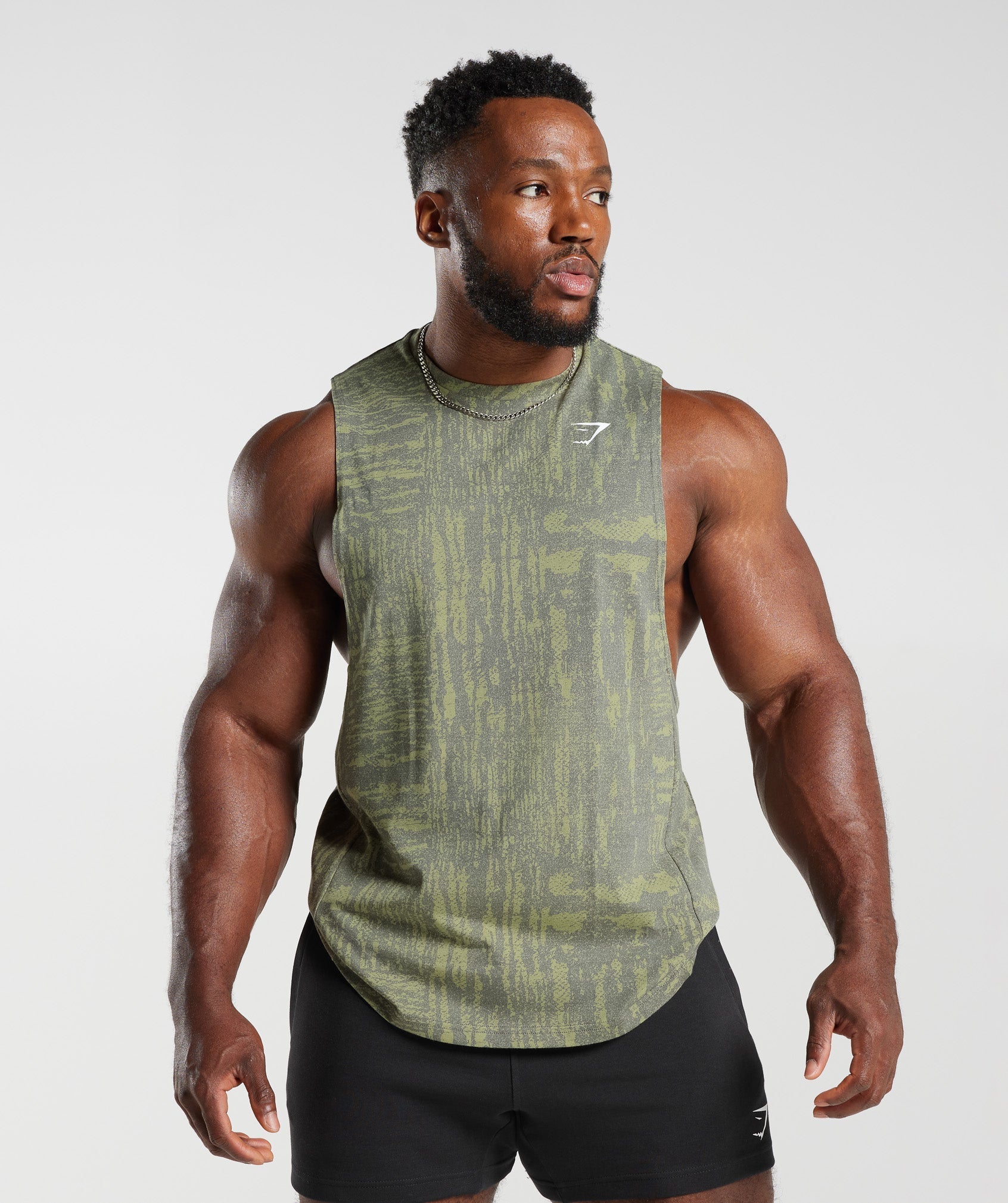 Gymshark React Drop Arm Tank - Dusk Green