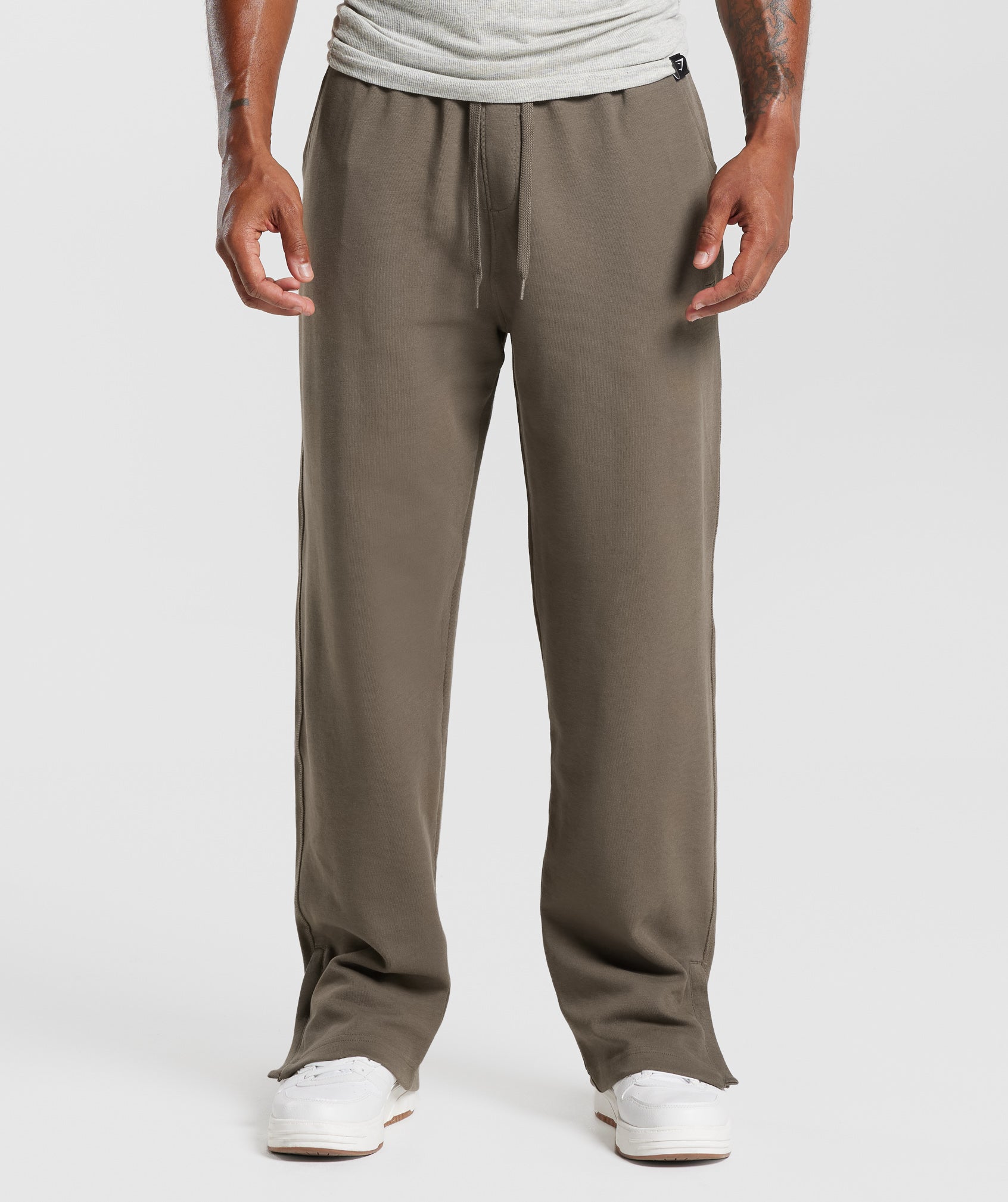 Regular Fit Sweatpants - Brown - Men