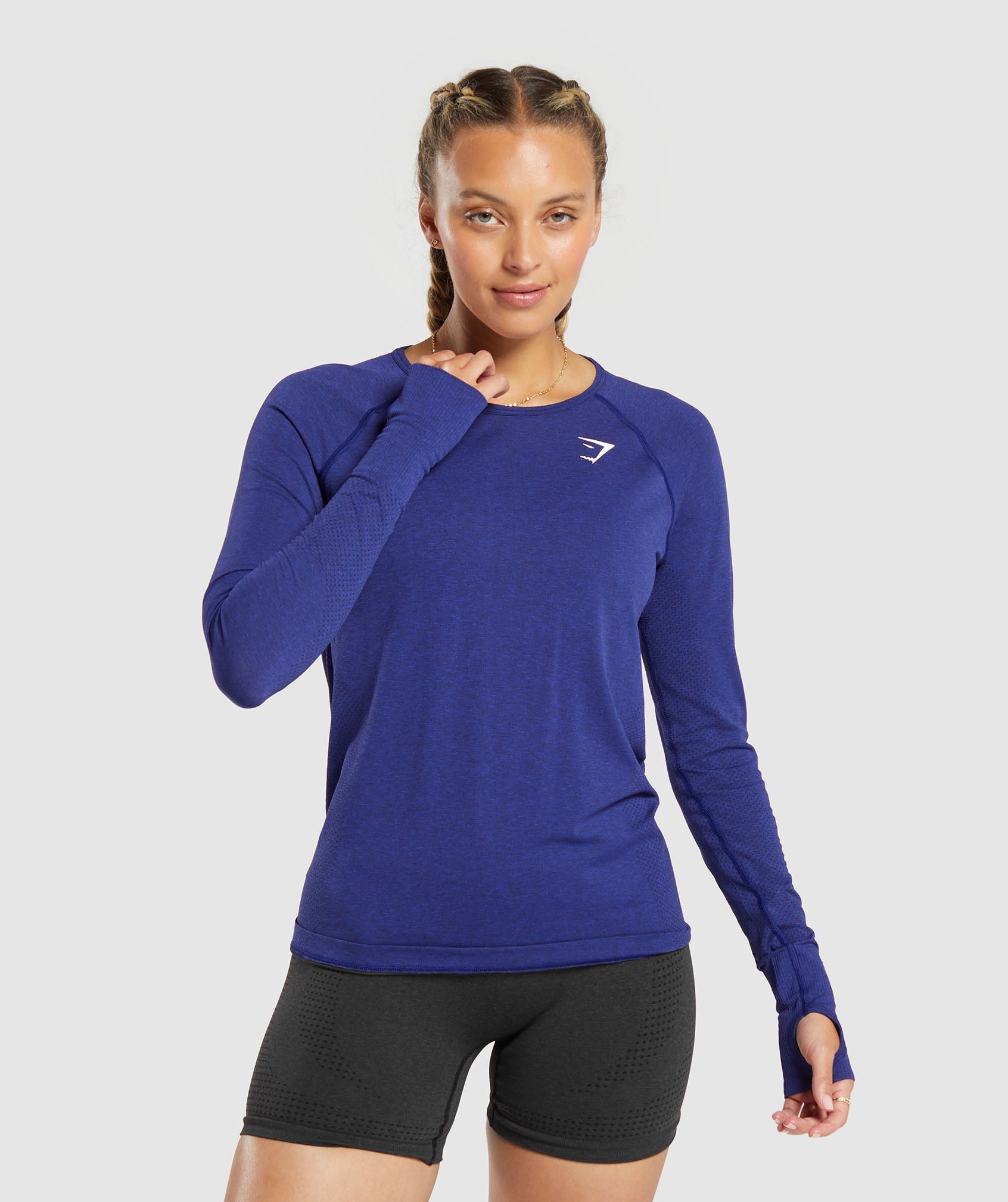 Gymshark Vital Seamless 2.0 Light Long Sleeve Top - GS Cobalt