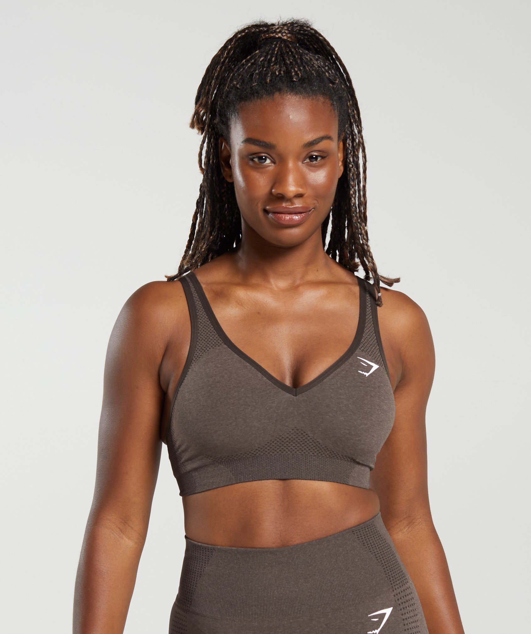 USA Pro Womens Seamless Ribbed Sports Bra